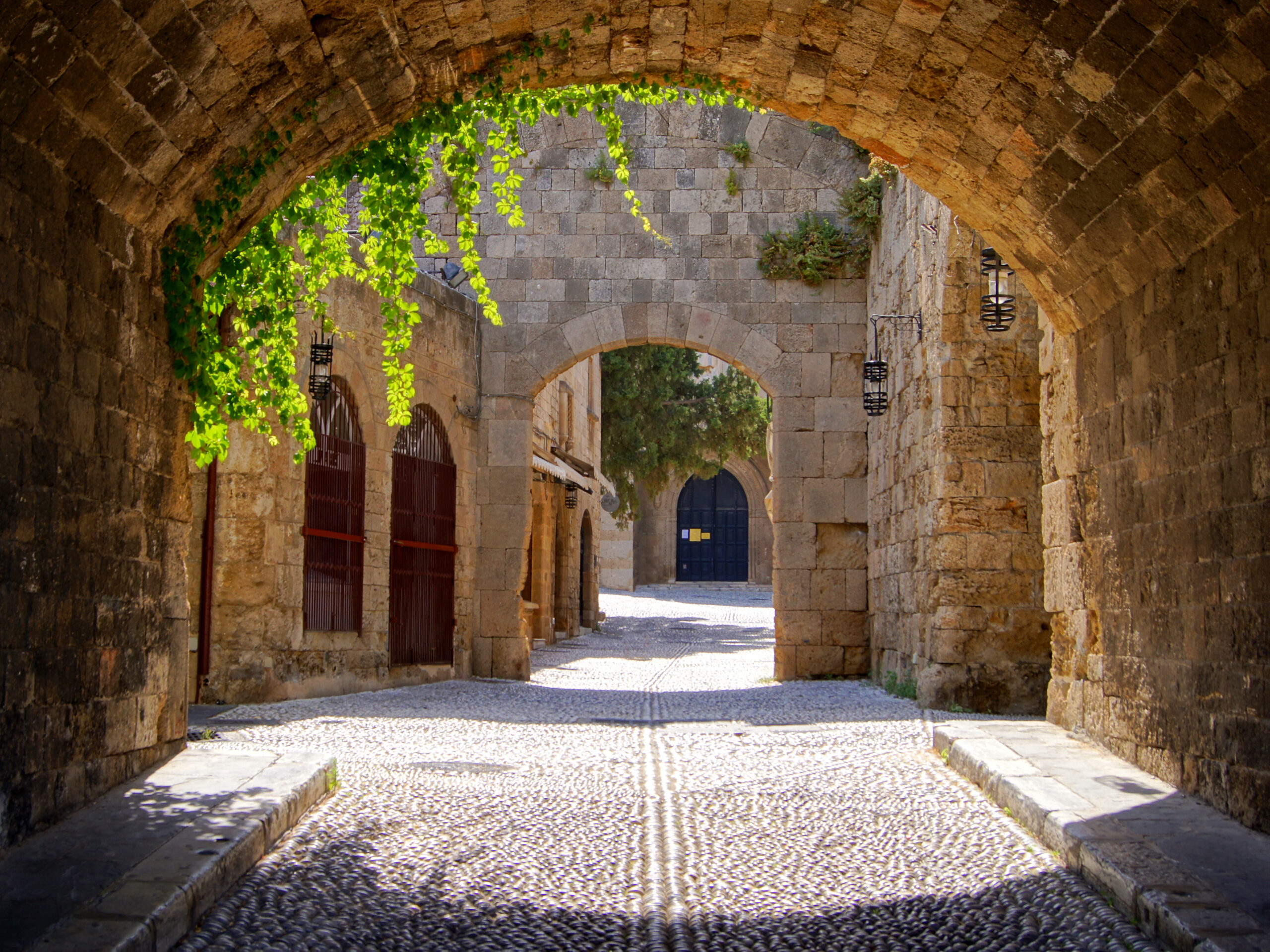 Medieval arched street.